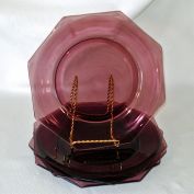 Hazel Atlas Moroccan Amethyst Set 4 Dinner Plates