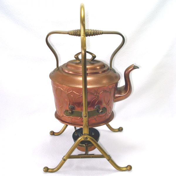 Antique German Jugendstil Copper Spirit Kettle Clearance #2