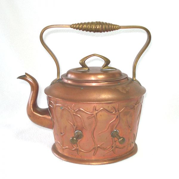 Antique German Jugendstil Copper Spirit Kettle Clearance #4