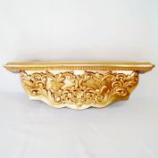 Home Interiors Homco Ornate Gold Gilt Wall Shelf