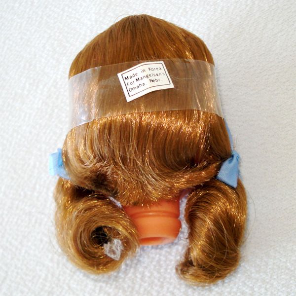 Honey Blonde Vinyl Craft Doll Head Sleep Eyes #3