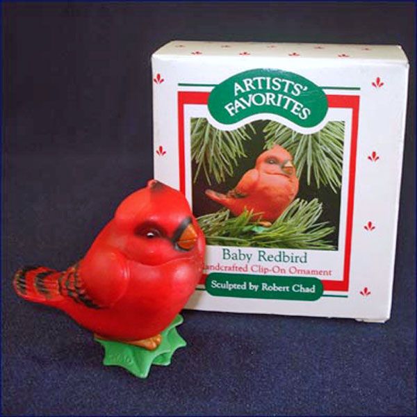 Hallmark 1988 Baby Redbird Clip Christmas Ornament Original Box Clearance
