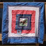 Denim Horse Theme Lap Quilt With Pocket 53 Inches Clearance