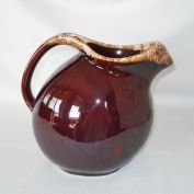 Hull Pottery Brown Drip Tilted Jug Pitcher