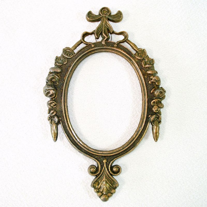 Copperton Lane: Italian Brass Picture Frame with Rose and Bow Decoration,  Picture Frames, 5000
