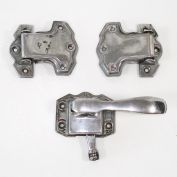 Antique Nickel Plated Icebox Door Latch Hinges Hardware