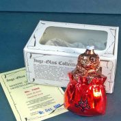 Inge Dog in Bag 1982 Glass Christmas Ornament Mint in Box