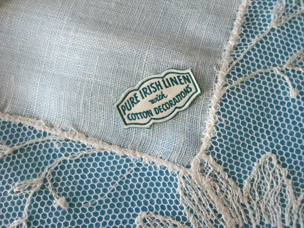 Boxed Set 3 Irish Linen and Lace Hankies Handkerchiefs #3