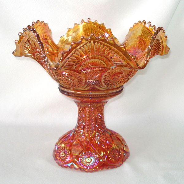 Imperial Twins 1909 Carnival Glass Stand for Punch Bowl Clearance #3