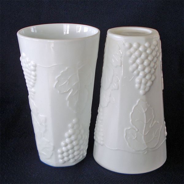 Indiana Harvest Grape Milk Glass Tall Tumblers Set 4 #2