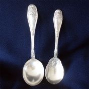 Isabella Rogers 1913 Grapes Silverplate Pair Serving Spoons Clearance