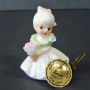 Napco Bone China Mini January Flower Girl Month Figurine