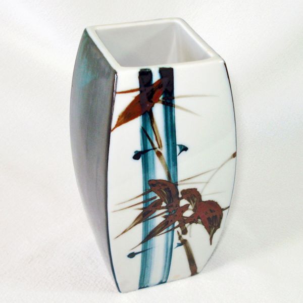 Japanese Mid Century Porcelain Bamboo Vase Clearance #2