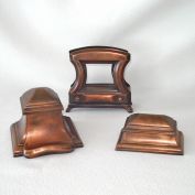 Jennings Brothers Bronze Desk Set Inkwell Stamp Box Letter Holder Clearance