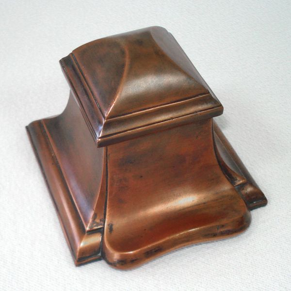 Jennings Brothers Bronze Desk Set Inkwell Stamp Box Letter Holder #3