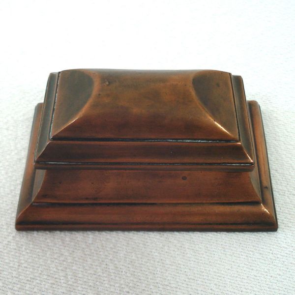 Jennings Brothers Bronze Desk Set Inkwell Stamp Box Letter Holder #5