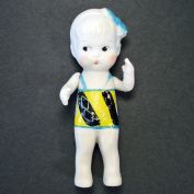 Bisque Girl in Swimsuit 1930s Japan Doll Strung Arms Clearance