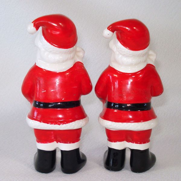 Japan Ceramic Twin Santa Claus Figurines #2