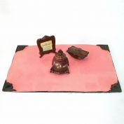 Jennings Brothers Bronze Desk Set With Perpetual Calendar Clearance