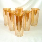 Jeannette Marigold Swirl 6 Tall Tumblers