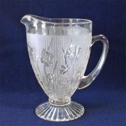 Jeannette Iris Footed Glass Pitcher