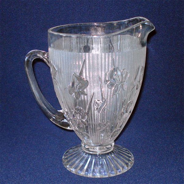 Jeannette Iris Footed Glass Pitcher #2