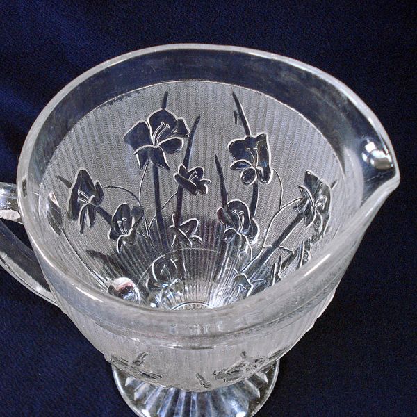 Jeannette Iris Footed Glass Pitcher #3