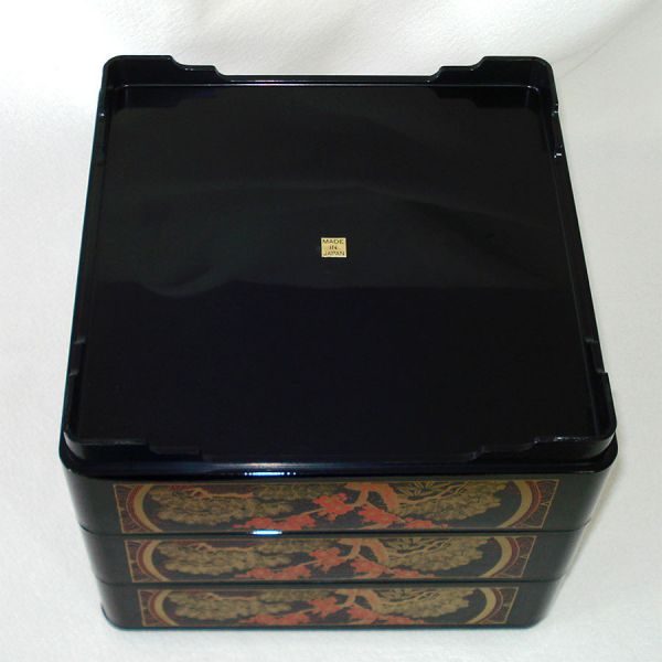 Japan Scenic Lacquered Bento Stacking Box #6