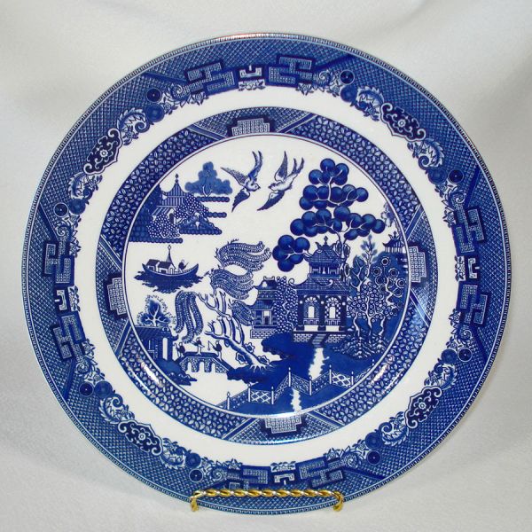 Johnson Bros Blue Willow Set 4 Dinner Plates #2