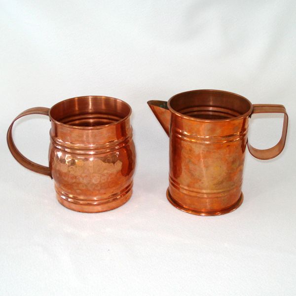 Hammered Copper Jumbo Mug and Pitcher 28 Ounce #2
