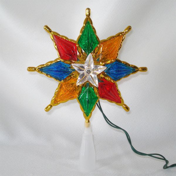 Lighted Jeweled Star Christmas Tree Topper #2
