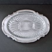 Kent Silverplate Oval Tray With Glass Relish Dish Insert