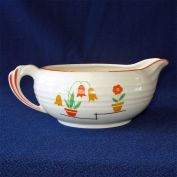 Edwin Knowles Flower Pots Art Deco Gravy Boat