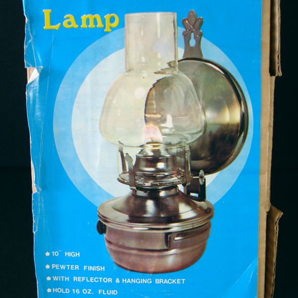 1960s Wall Mount Kerosene Lamp Mint in Box #2