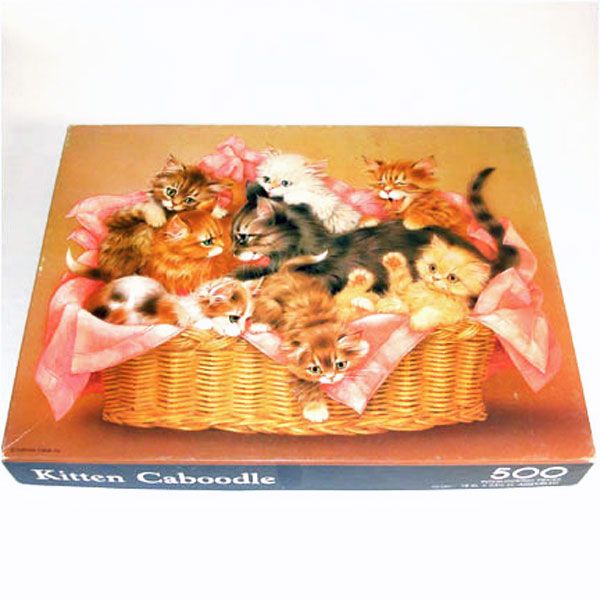 Kitten Caboodle Basket of Kittens Springbok Jigsaw Puzzle