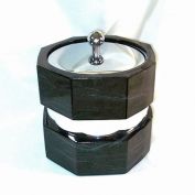 Gleaming Chrome, Black Marbled Vinyl 1960s Ice Bucket Clearance