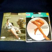2 Mint Packages 1960s Nylon Stockings Size 10 - 11 Dark Brown Clearance