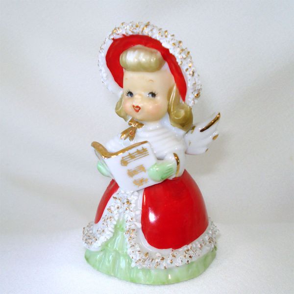 Lefton Spaghetti Christmas Angel Bell with Song Book #3