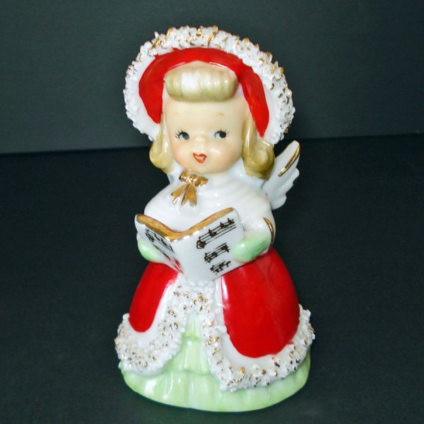 Lefton Spaghetti Christmas Angel Bell with Song Book #2