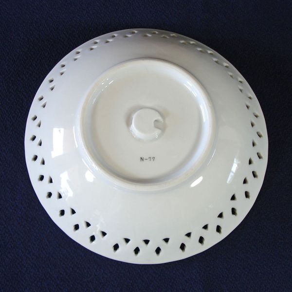 Lefton Reticulated Porcelain Roses Bowl Clearance #3