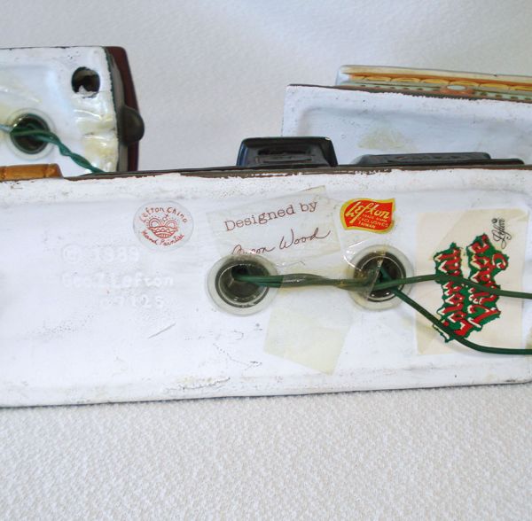 Lefton Colonial Village 3 Piece Lighted Train Set #3