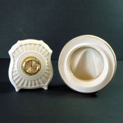 Lenox Porcelain Fluted Clock, Round Picture Frame Clearance