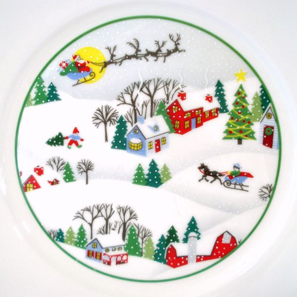 Lenox Christmas Sleighride 7 Bone China Bread Plates #2