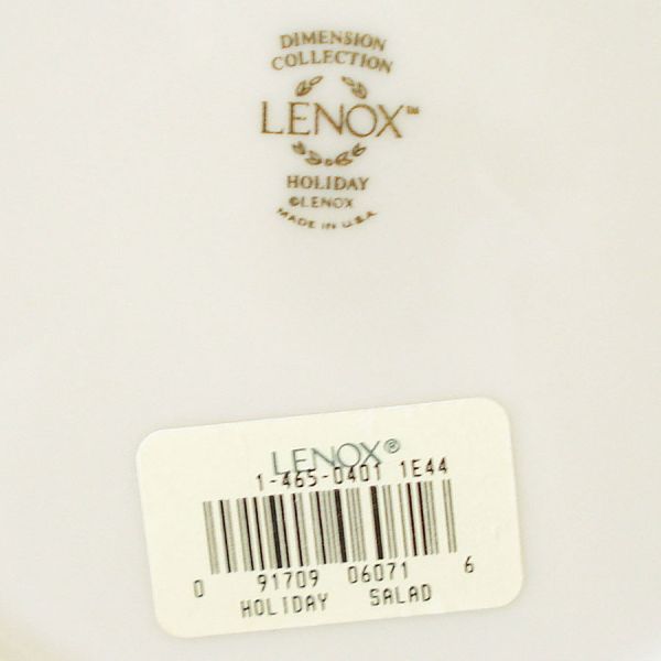 Lenox Holiday Holly 3 Salad Plates, Coupe Soup Bowl #4