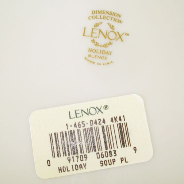 Lenox Holiday Holly 3 Salad Plates, Coupe Soup Bowl #5