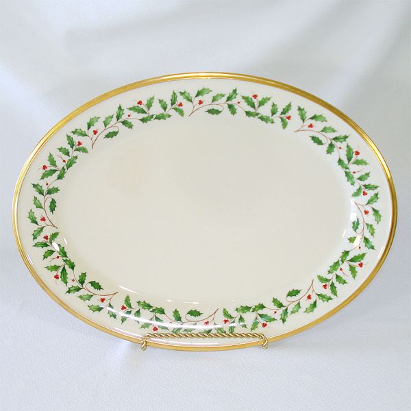 Lenox Holiday Holly 16 Inch Oval Platter #3