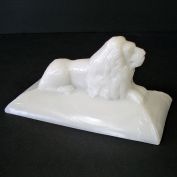 EAPG Milk Glass Lion Mustard Dish Replacement Lid
