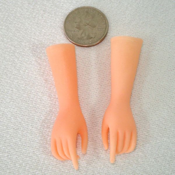 Pair Plastic Slender Arms Hands for Doll Making Crafts Teen Adult #3