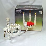 Silverplate Lotus Flower Bowl Candle Holder in Box Clearance