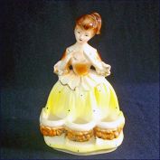 Lipstick Lady Figural Ceramic Vanity Lipstick Holder